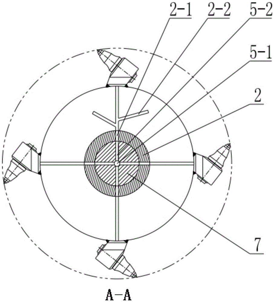 A high-pressure water jet auxiliary cutting head for roadheader