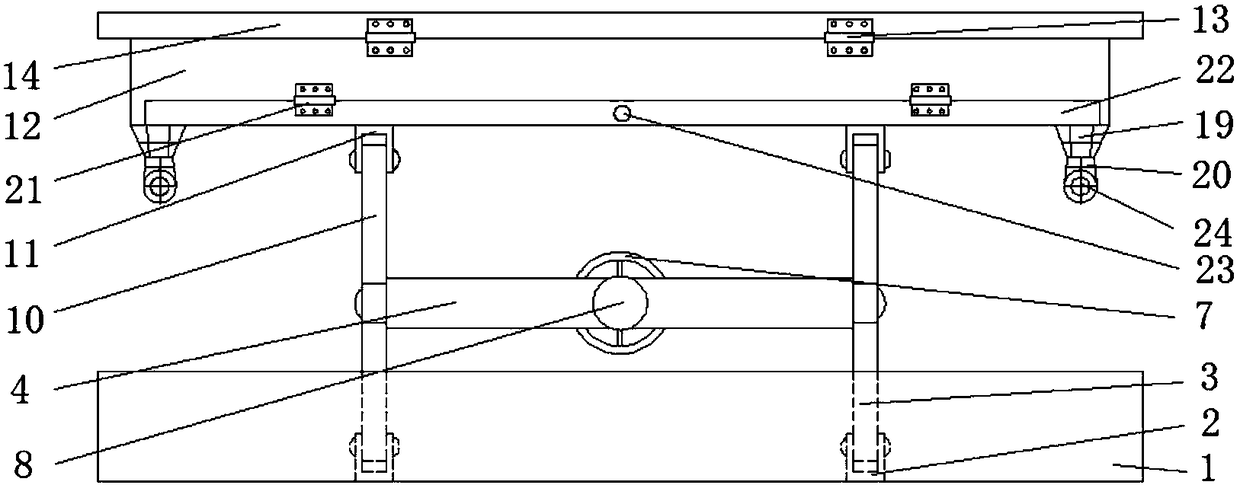 Novel liftable household hallway table