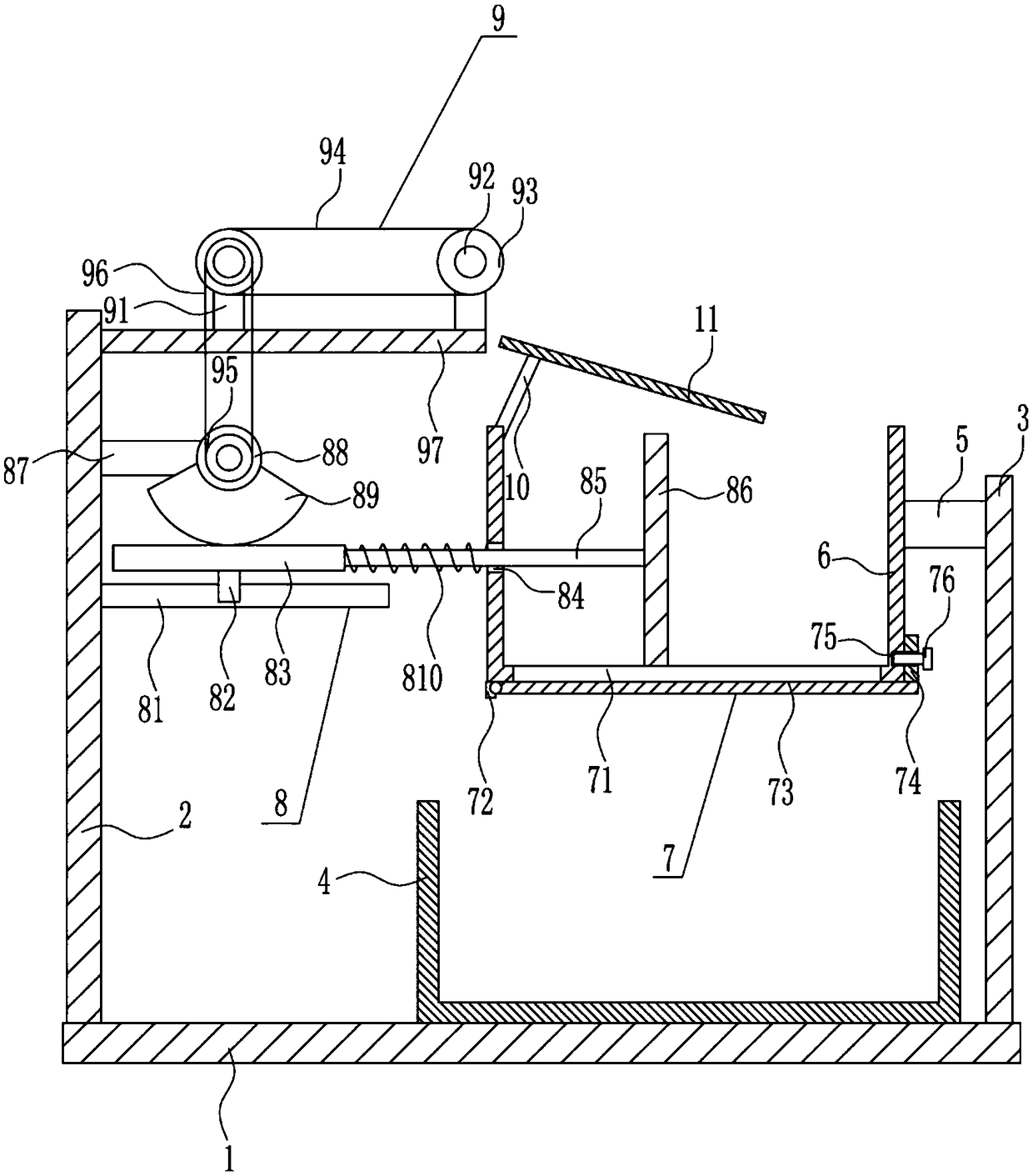 Mobile waste carton compression equipment for logistics vehicle