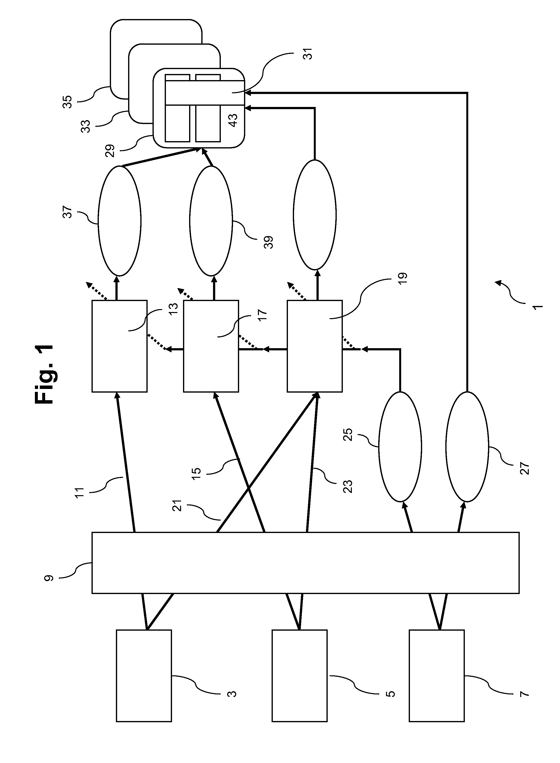 Process and device for monitoring a patient during anesthesia and for determining the combined effect of a plurality of anesthetics