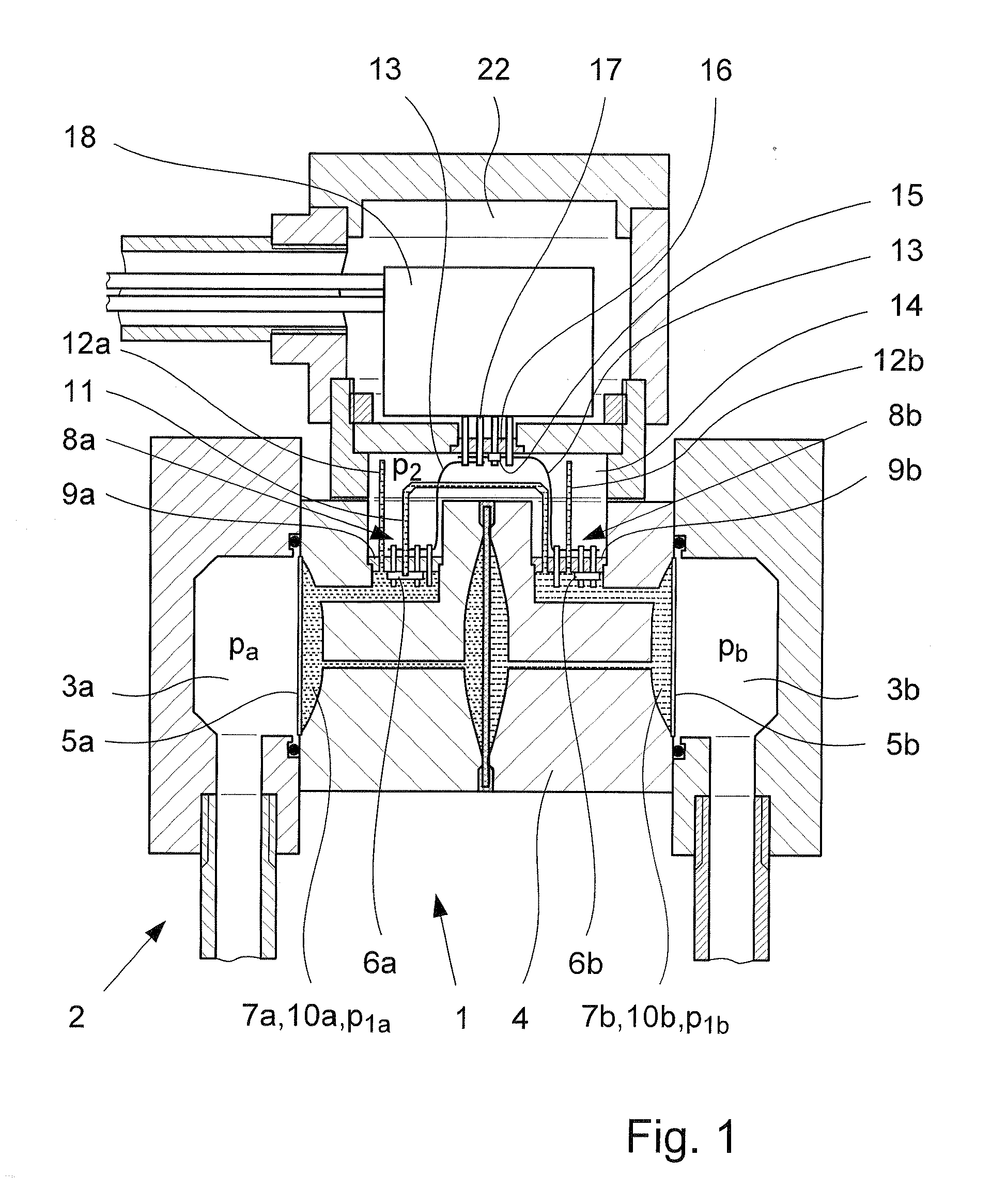 Pressure transducer and method for monitoring the state of a pressure transducer and pressure sensor