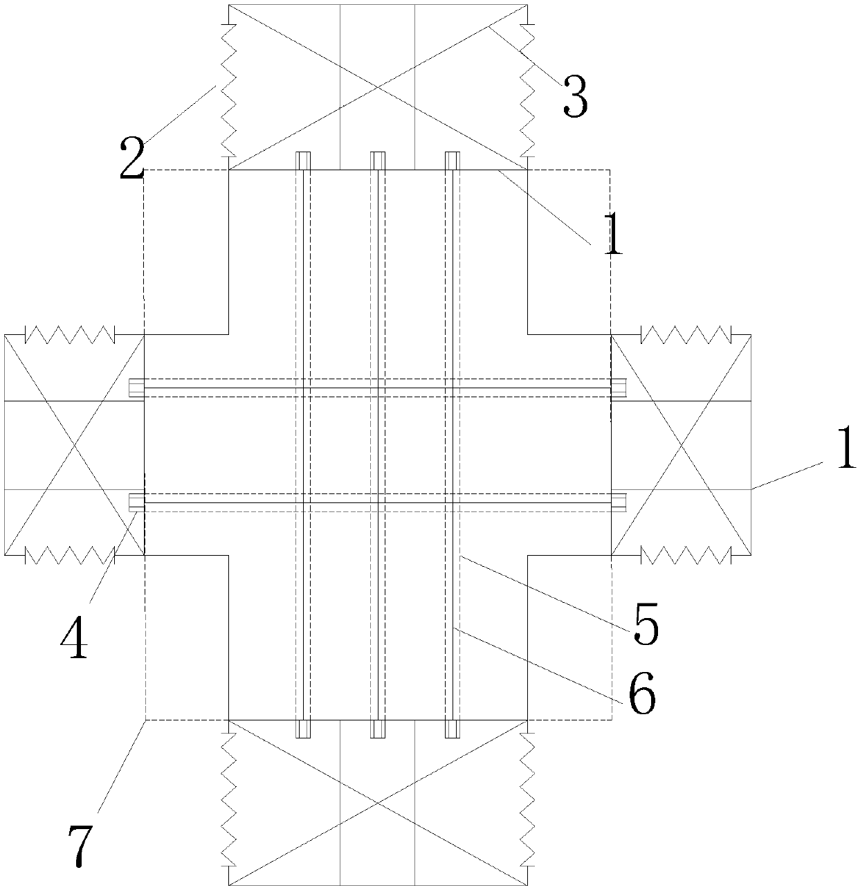 Replaceable assembled type energy dissipating and vibration damping joint provided with self resetting function