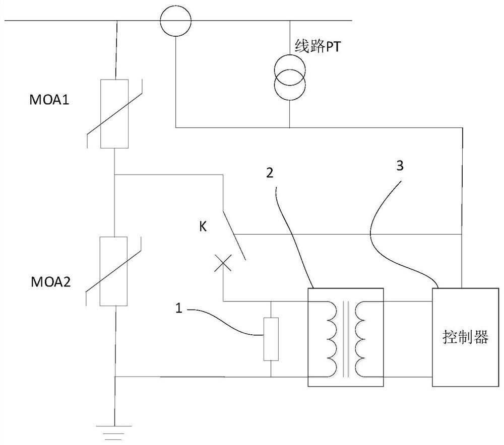 Controllable lightning arrester control switch position judgment system and method