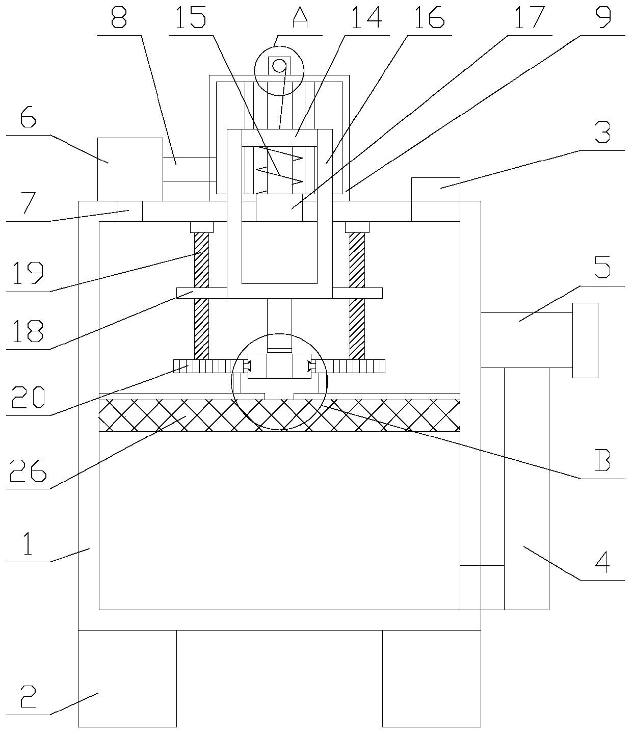 Sand blasting equipment with moisture-proof and filtering functions