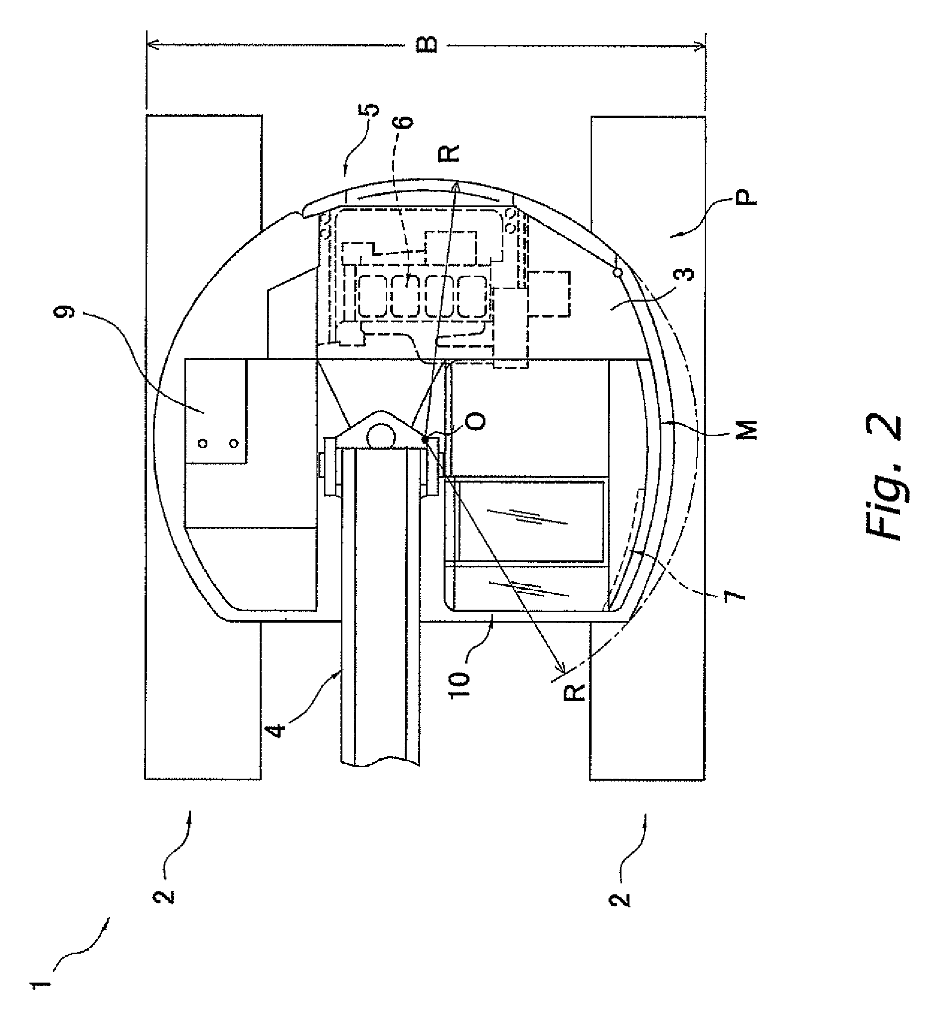 Cab structure for construction machine