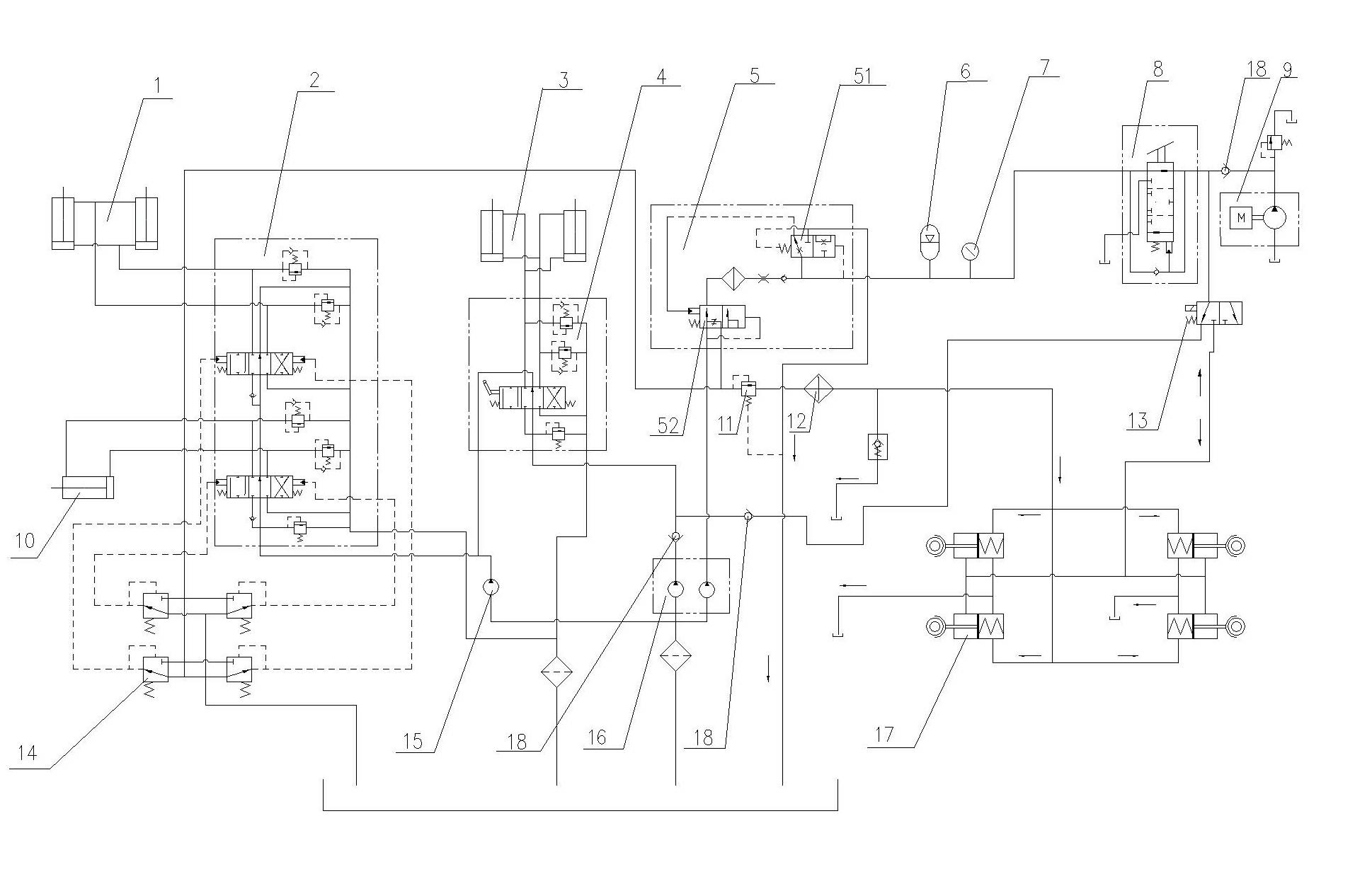 Hydraulic control system for scooptram