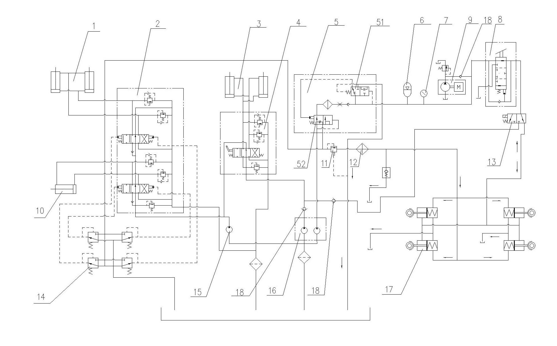 Hydraulic control system for scooptram