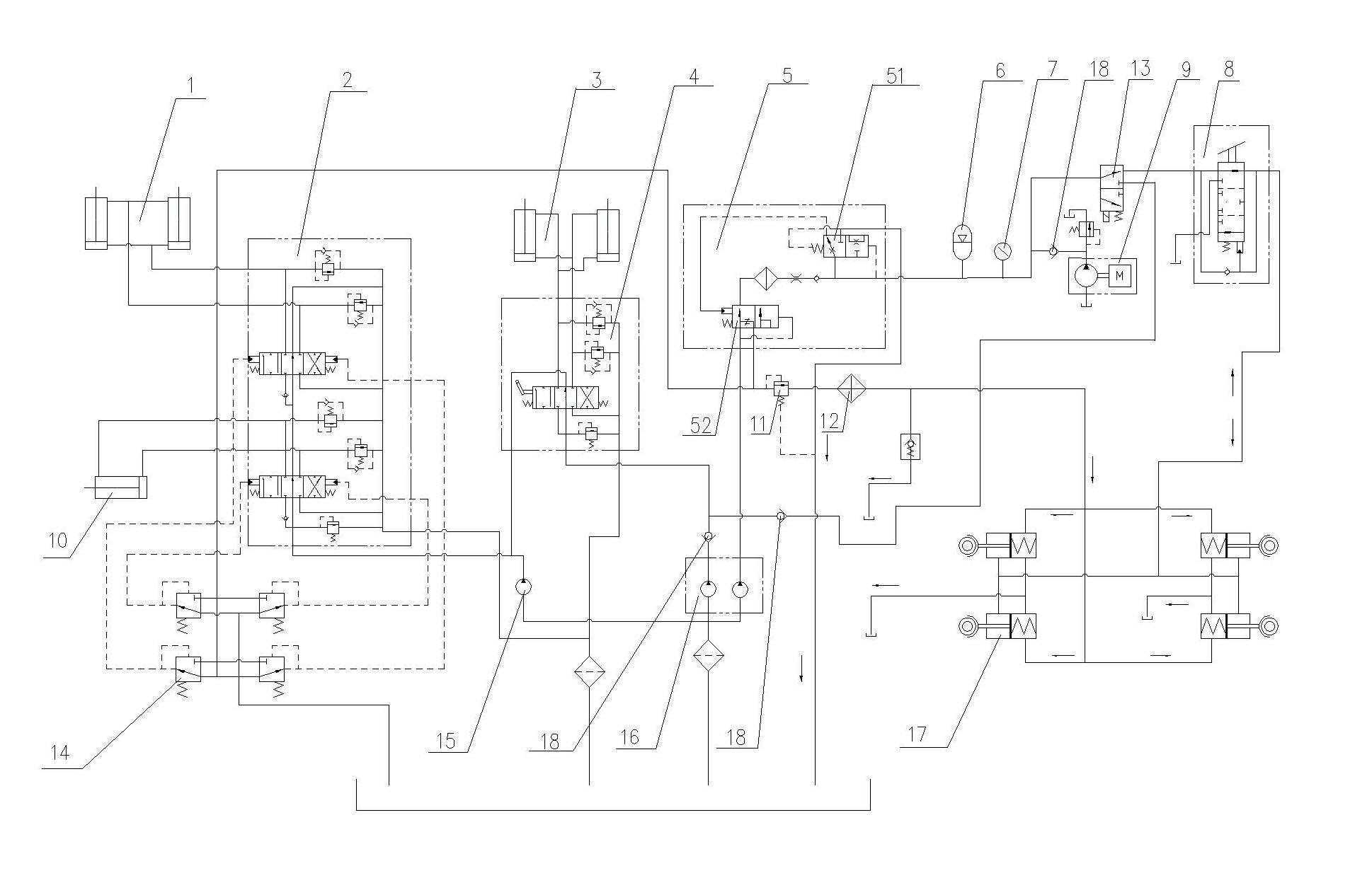 Hydraulic control system for scooptram