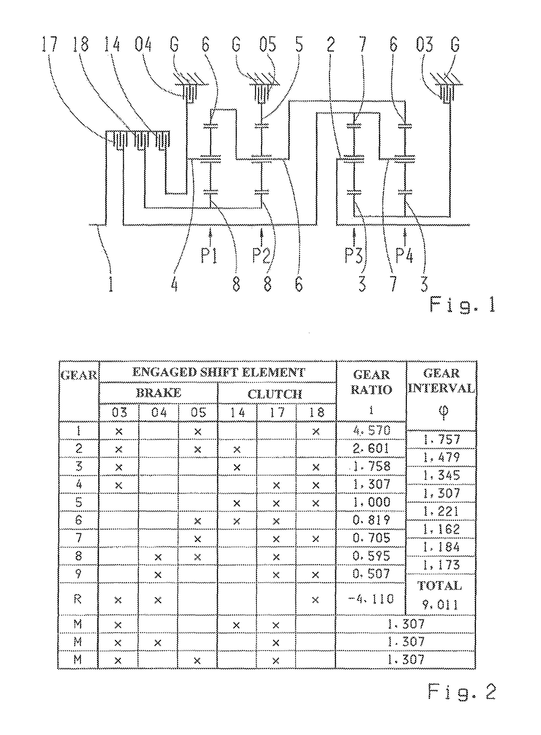 Multi-speed gearbox