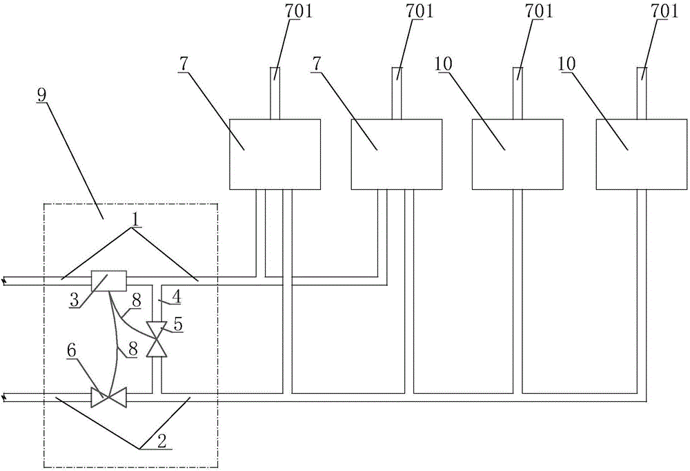 Cold water and hot water supply device and cold water and hot water supply system