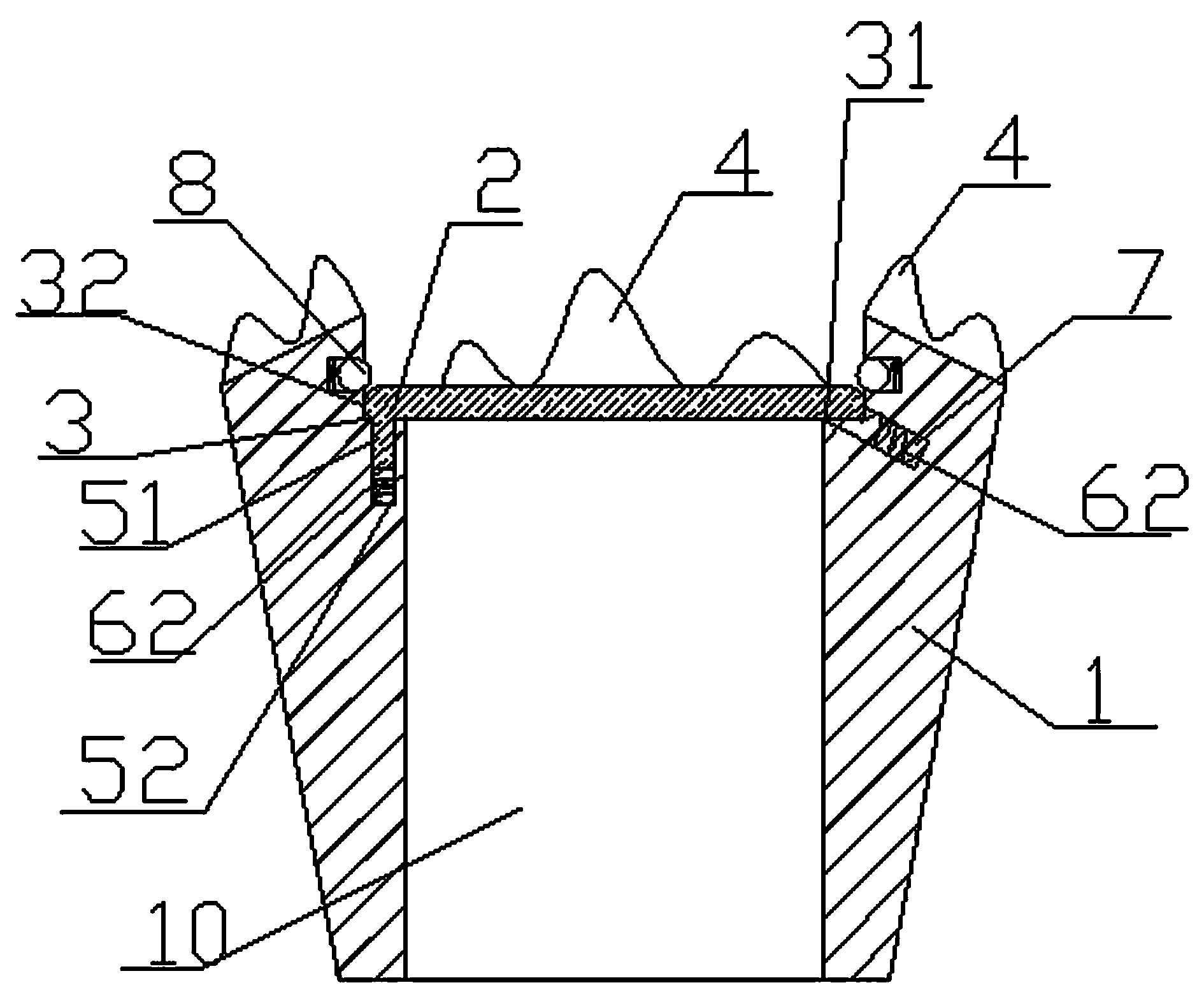 Drill bit for coal-mine gas extraction hole