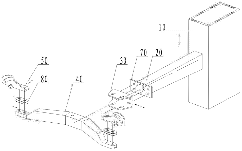 Installation fixing device for hollow-out aluminum plate curtain wall