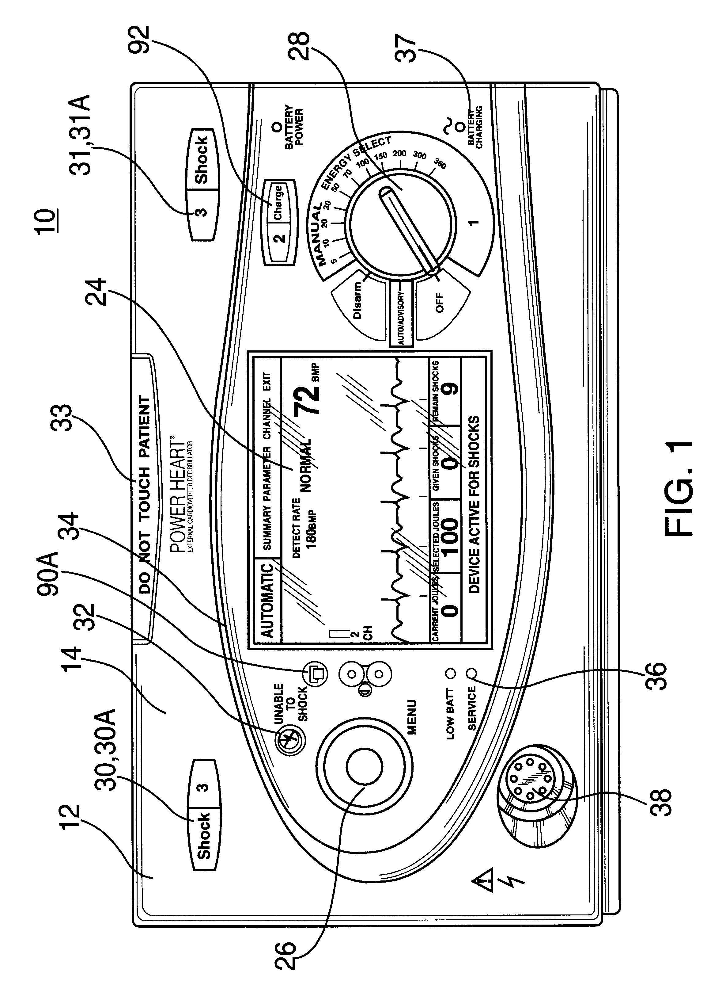 Automatic external cardioverter/defibrillator with tachyarrhythmia detector using a modulation (amplitude and frequency) domain function