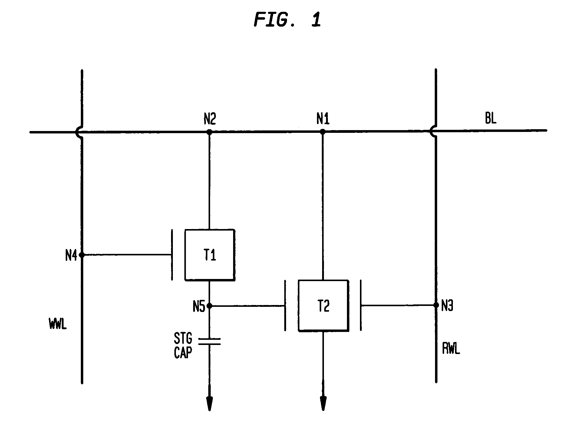 Dual port gain cell with side and top gated read transistor