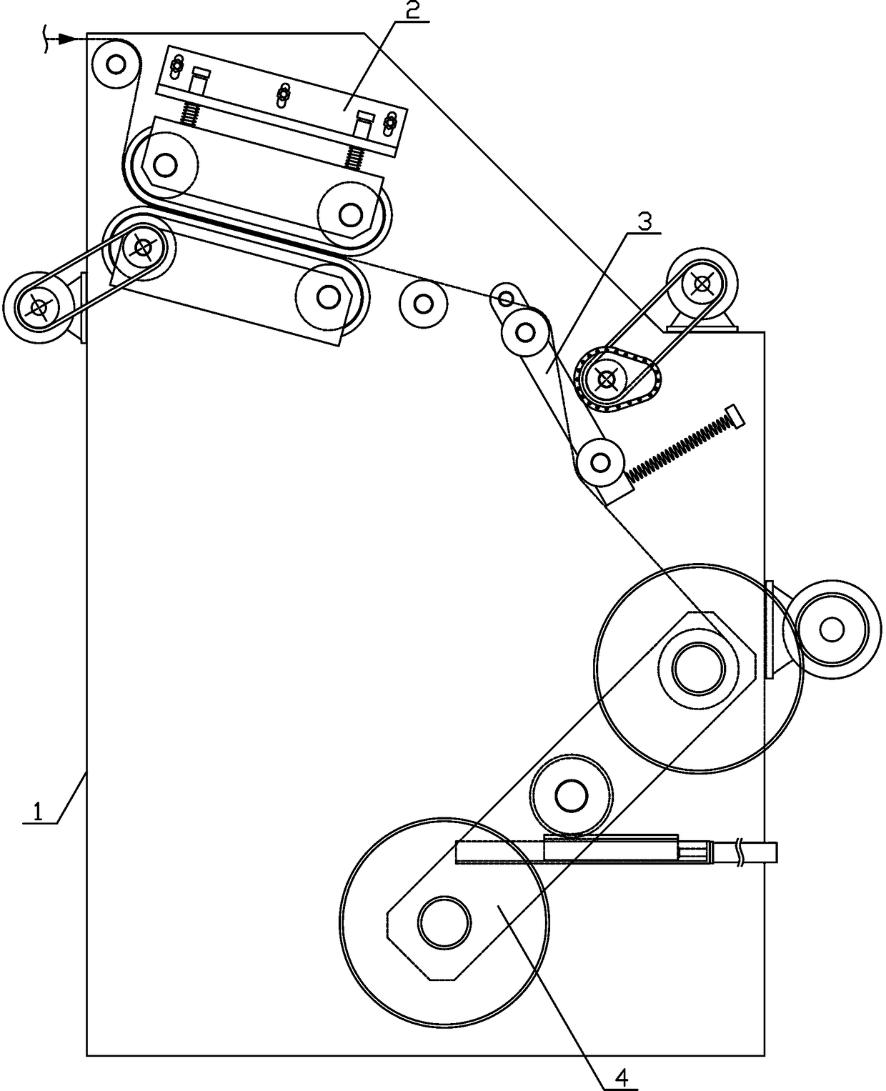 Continuous yarn winding mechanism of blended yarns