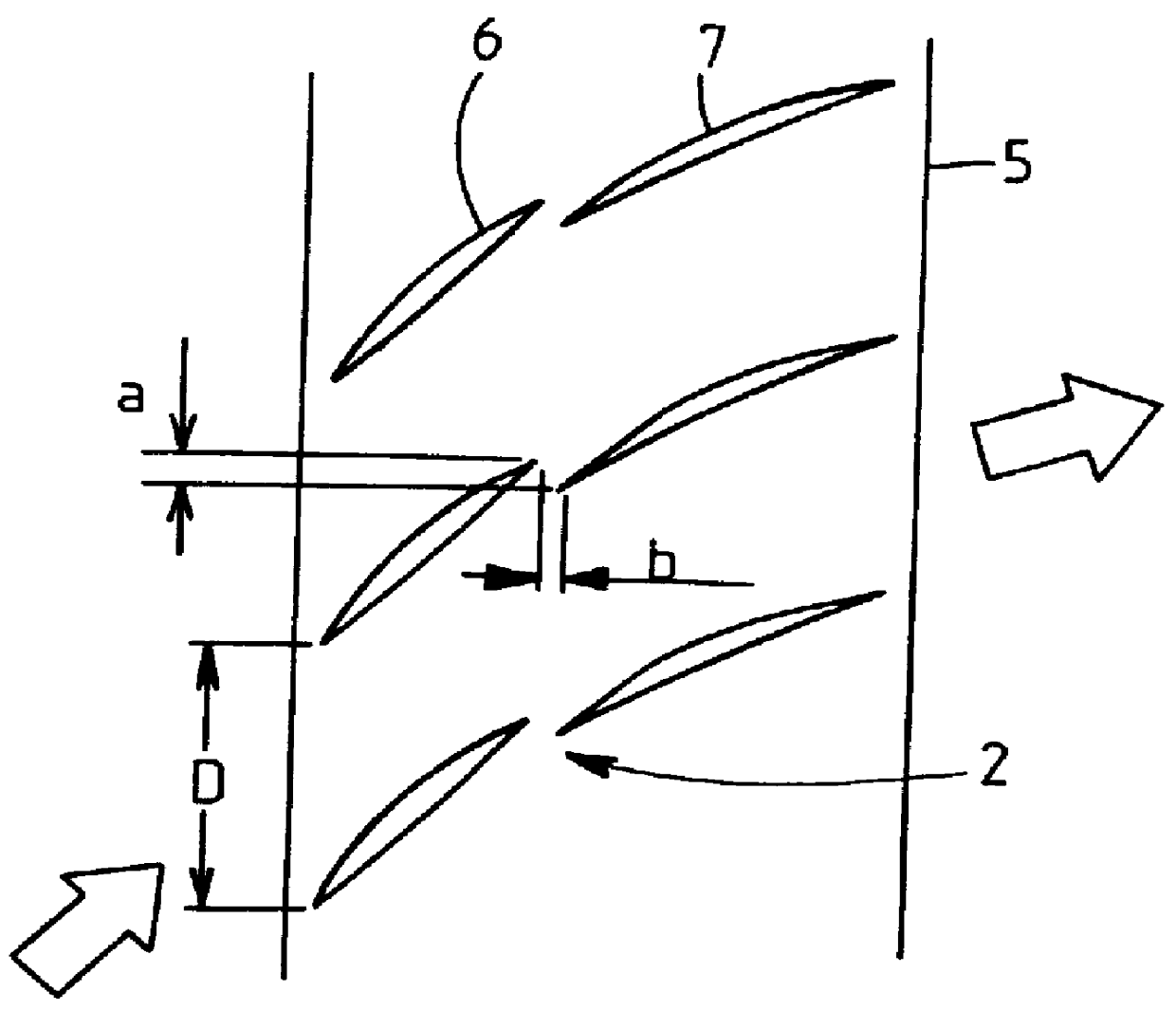 Structure of output section of jet propulsion engine or gas turbine