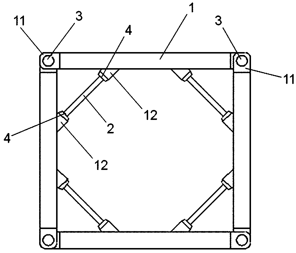 Prefabricated assembled integrated foundation pit horizontal supporting system and construction method thereof