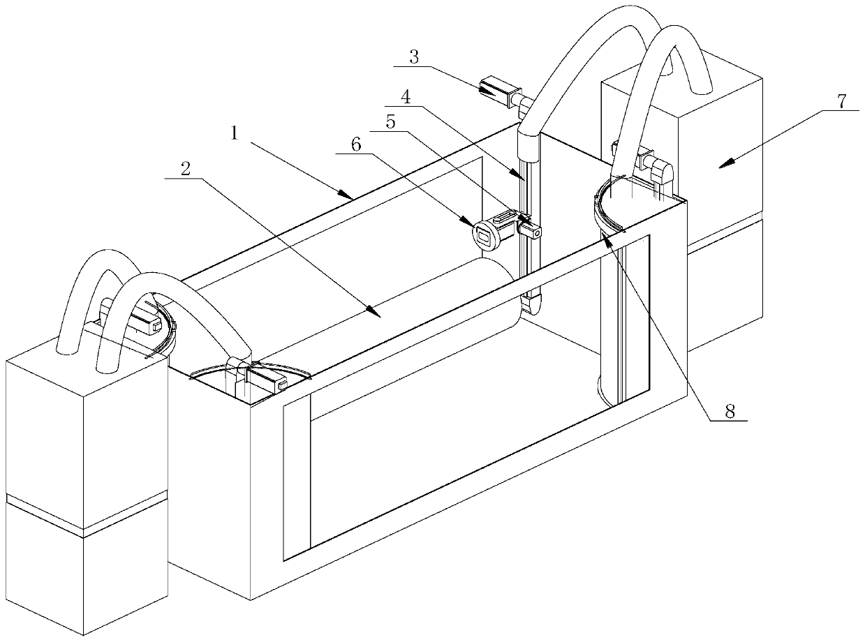 Inner liner underwater bubbling detection device and method