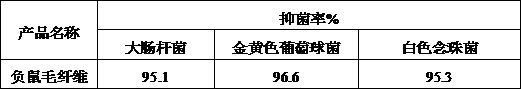 Preparation method of negative mouse hair modified fiber