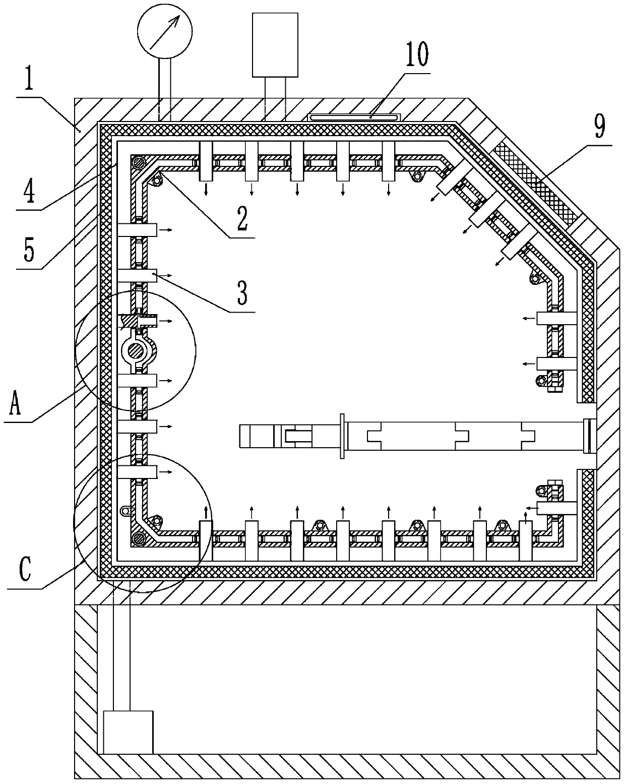 Mechanical arm vacuum operation box