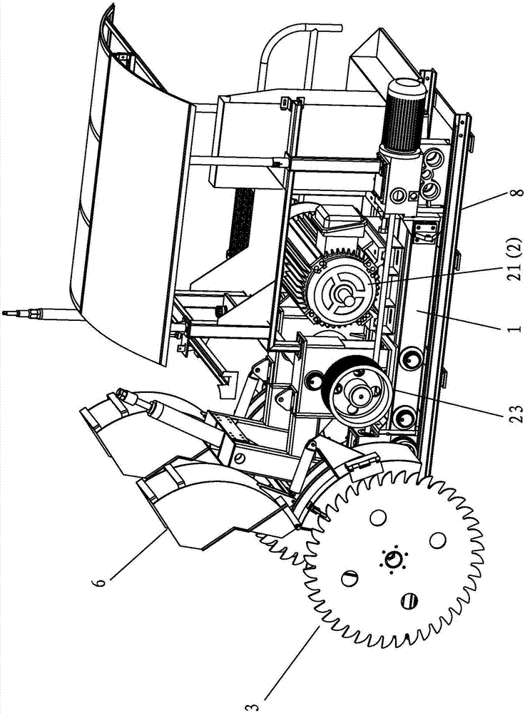 Eight-drive traveling type sandstone machine