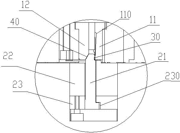 Bending molding structure for stamping mould