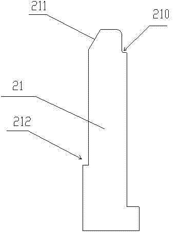 Bending molding structure for stamping mould