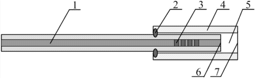 A capillary type fiber grating high-temperature sensor and a manufacturing method thereof