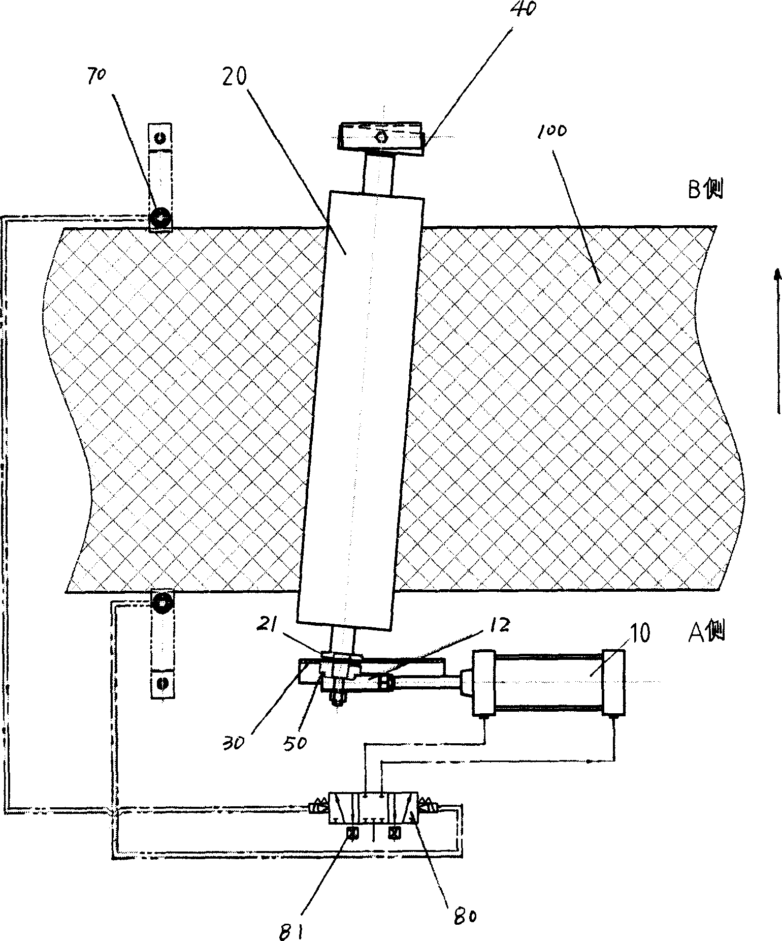 Filter belt self balance deviation rectifying device