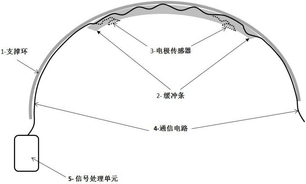 Head hoop for electroencephalographic biological signal collection