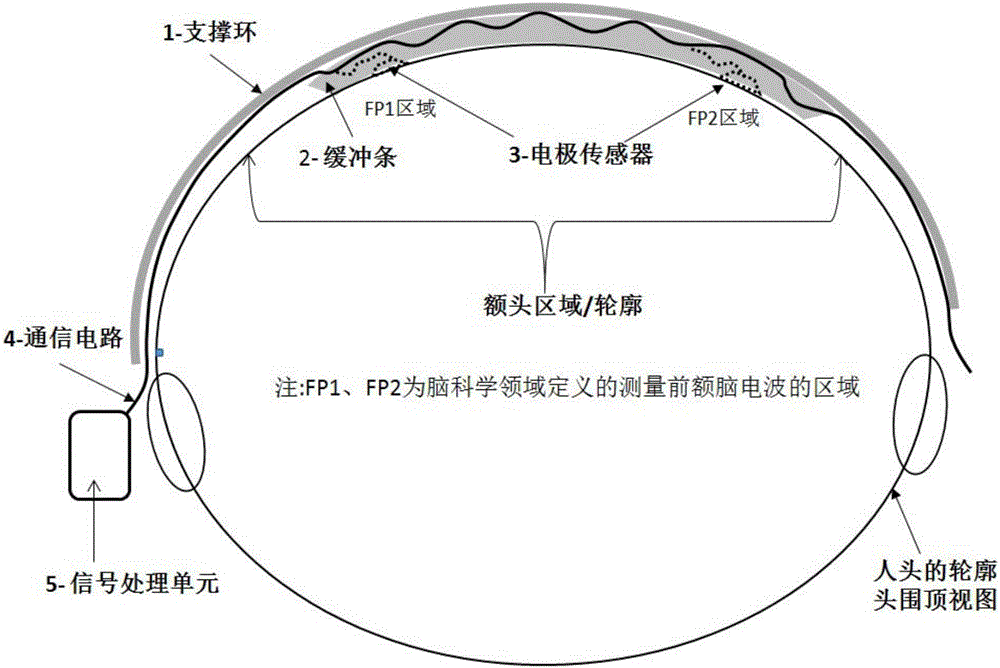 Head hoop for electroencephalographic biological signal collection