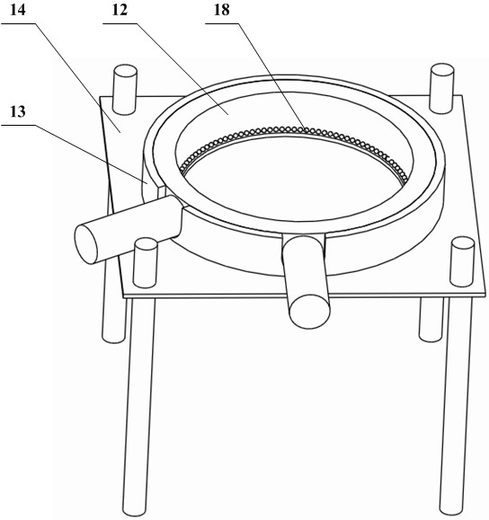 Ultrasonic shot blasting device for shaft parts