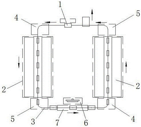 A two-way circular combing machine