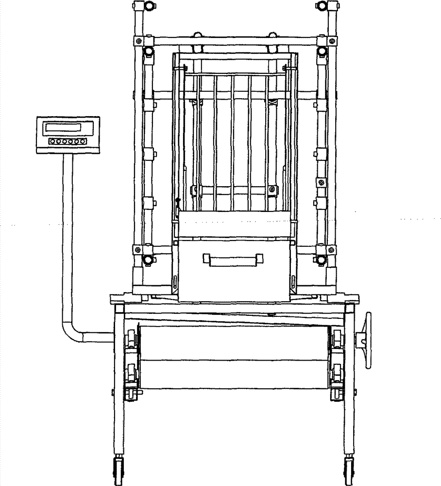 Automatic weighing digestion metabolism cage for pigs and application thereof