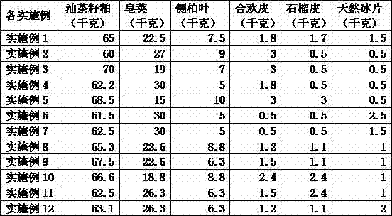 Safe and environment-friendly tea seed washing powder and preparation method thereof