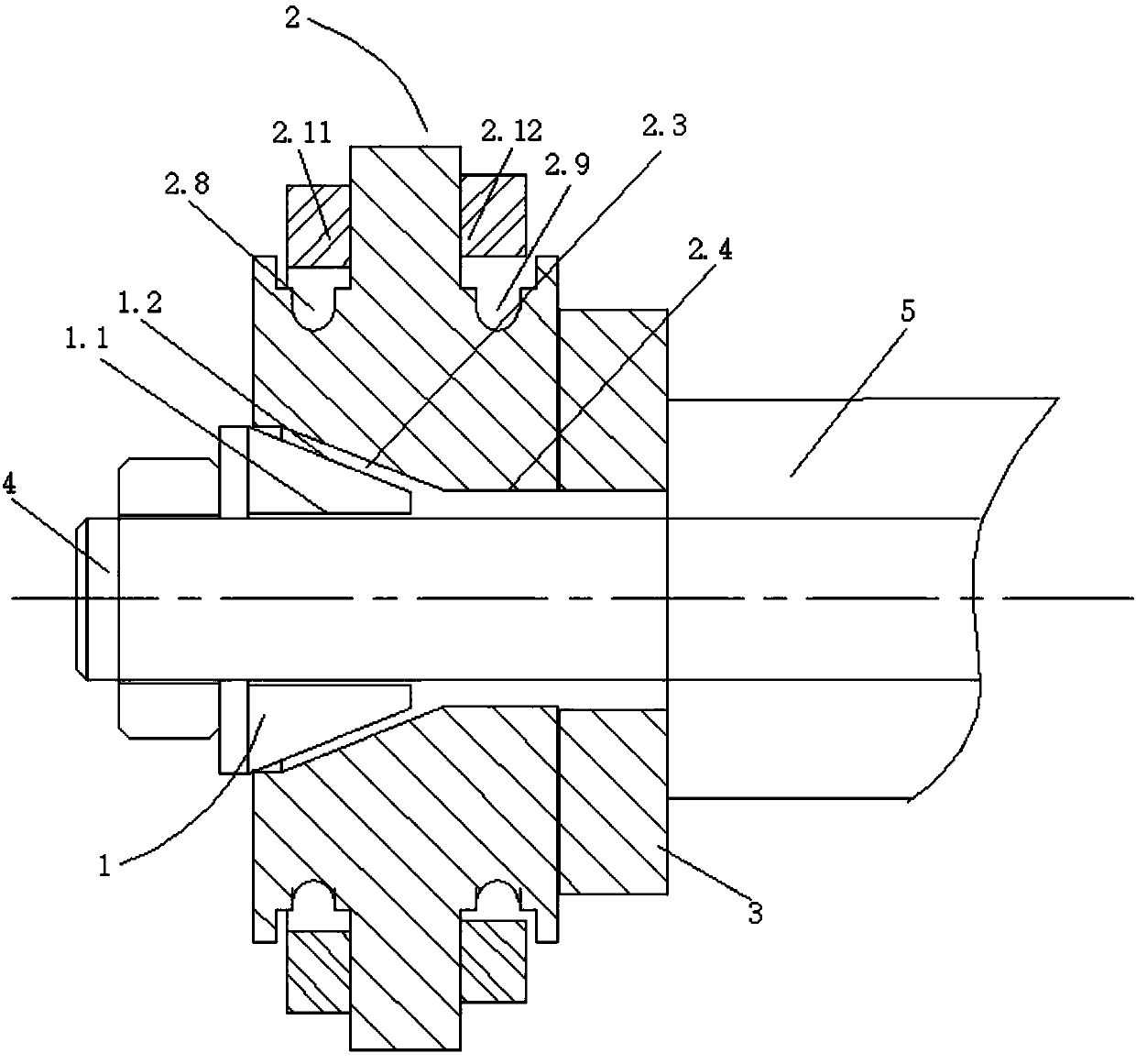 Tension device for automatic pipe welder and automatic pipe welder