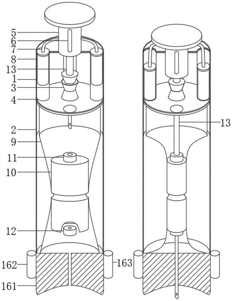 Treatment device for medical injector and use method of treatment device