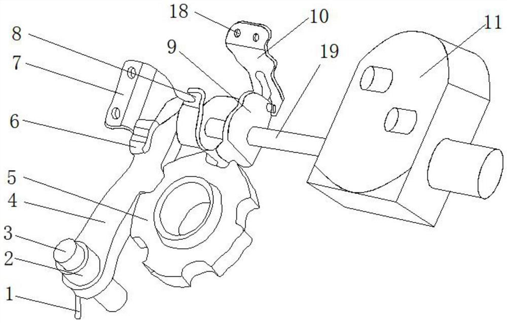 Two-gear reducer with P-gear structure for pure electric vehicle