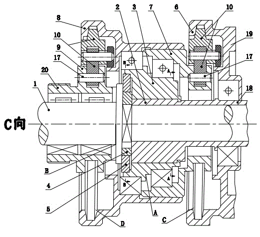 Stepless variable speed rear drive shaft for bicycles