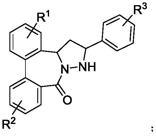 Dibenzocaprolactam pyrazolidine compound, preparation method and application thereof