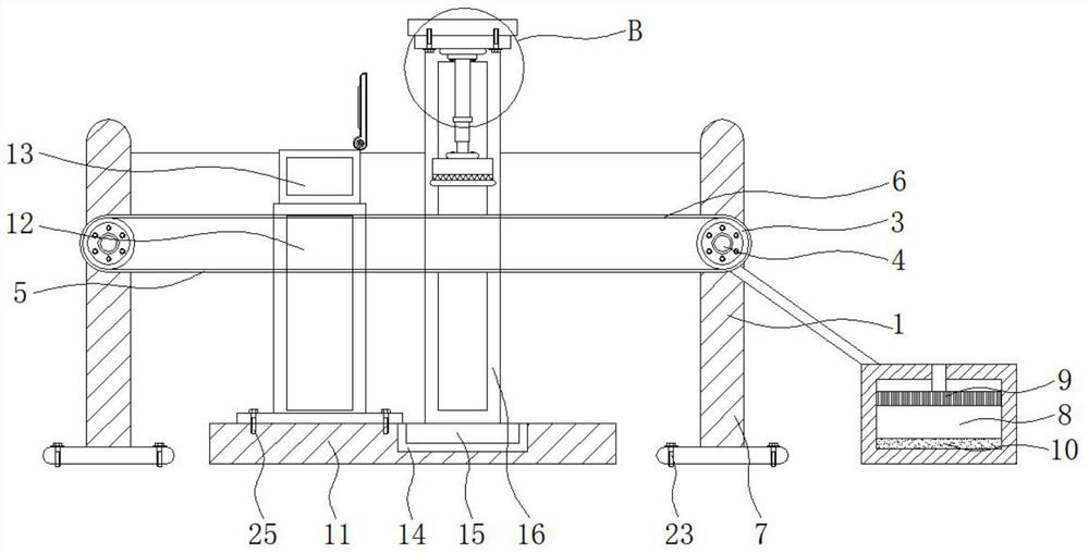 Labeling device for water quality improver packaging