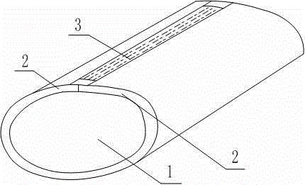 Lapped thermal shrinkage round pipe