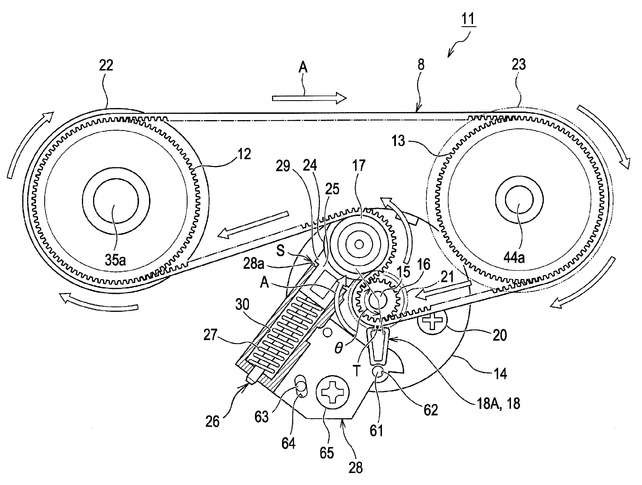 Belt driving apparatus and recording apparatus