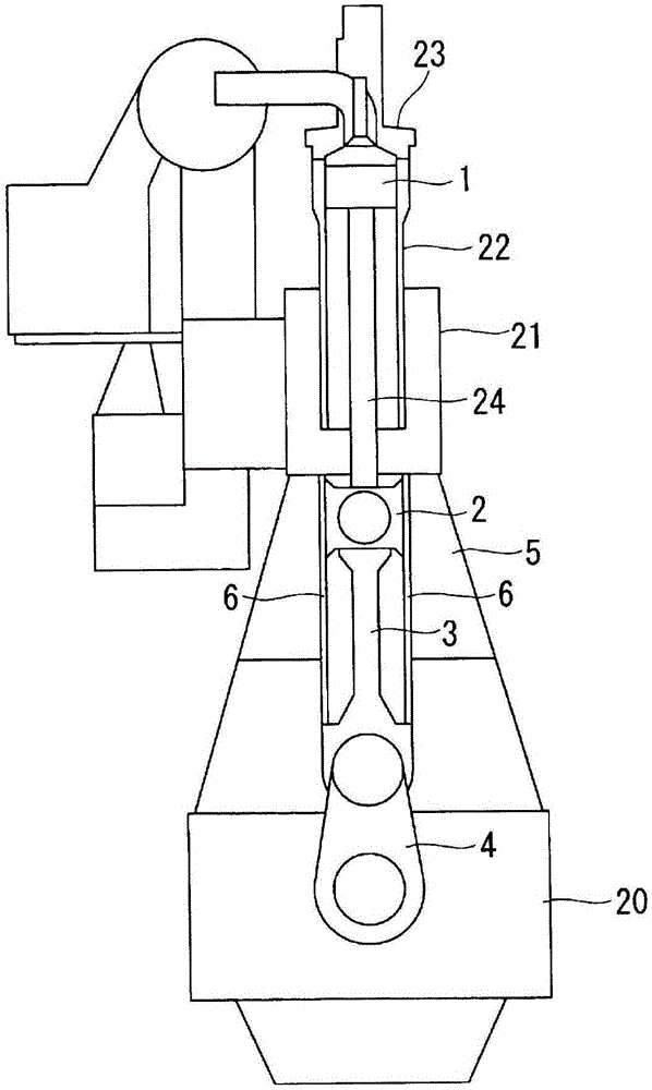 Cross head for cross head diesel engine