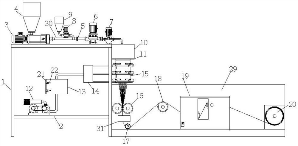 Production and processing equipment and method for high-glossiness draw-textured yarn