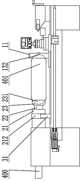 Clamp for performing turning on high pressure gas cylinder