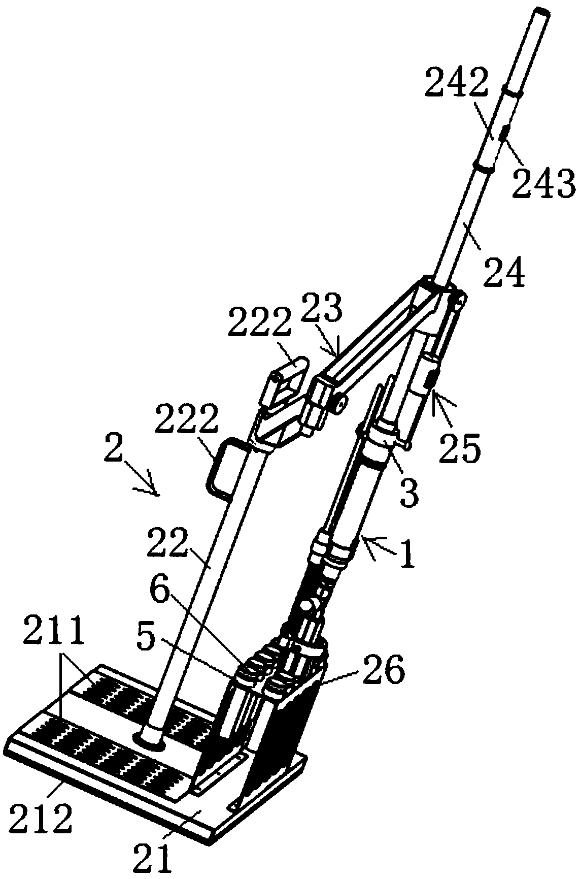 Standing operation stud welding device