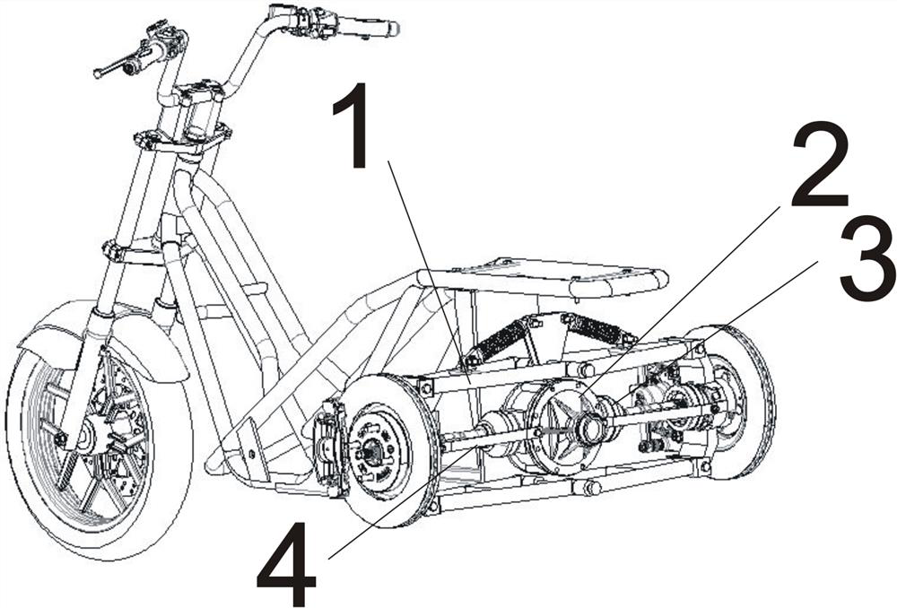 Self-adaptive differential mechanism facilitating stabilization of vehicle body