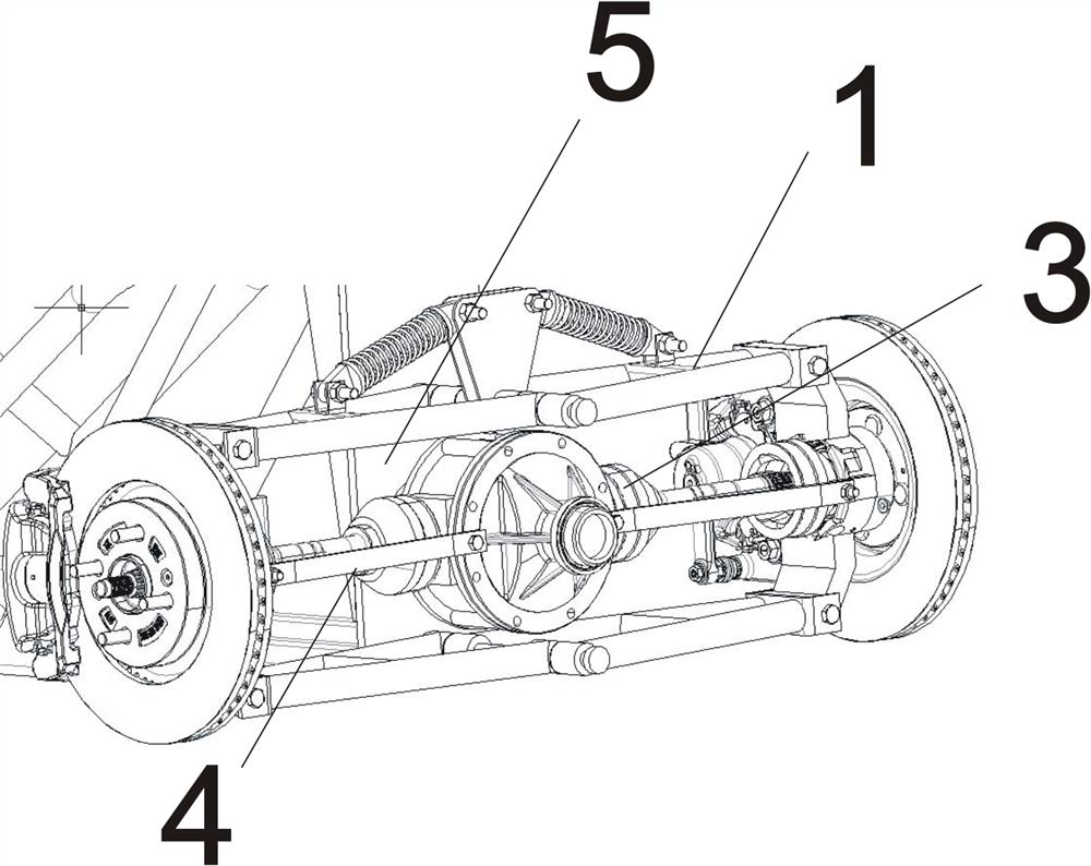 Self-adaptive differential mechanism facilitating stabilization of vehicle body