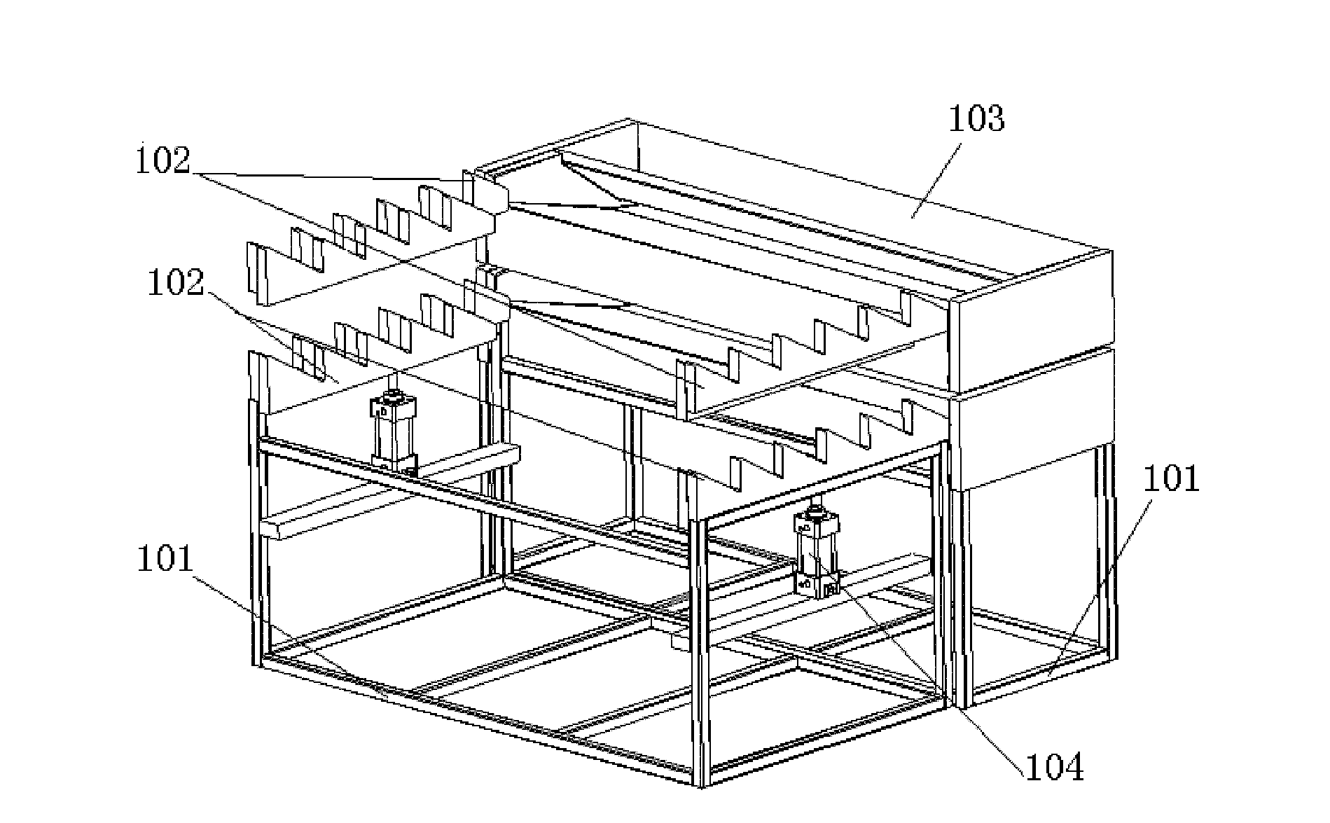 Automatic feeding and discharging device